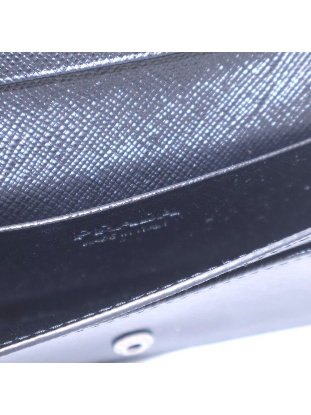 Prada Card Case Business Holder Saffiano Black - Picture 4 of 6